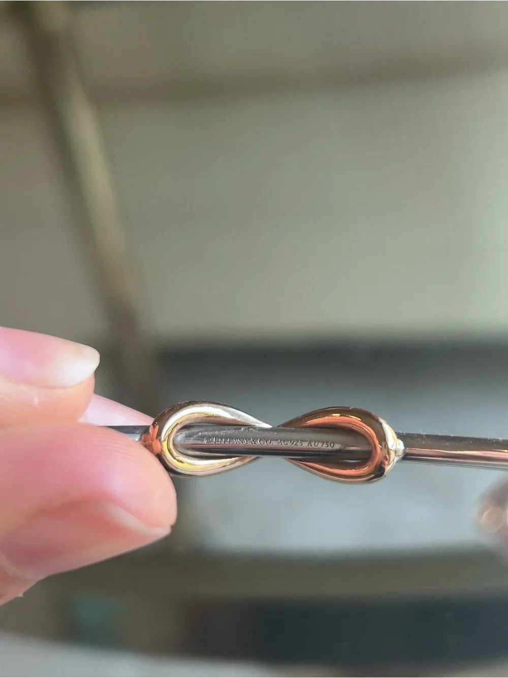 Tiffany & Co Infinity 18K Gold and Sterling Silver Cuff Bracelet - Picture 5 of 8
